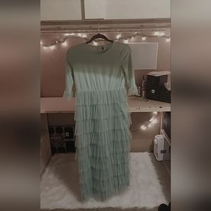 Mint green Kids dainty jewells dress